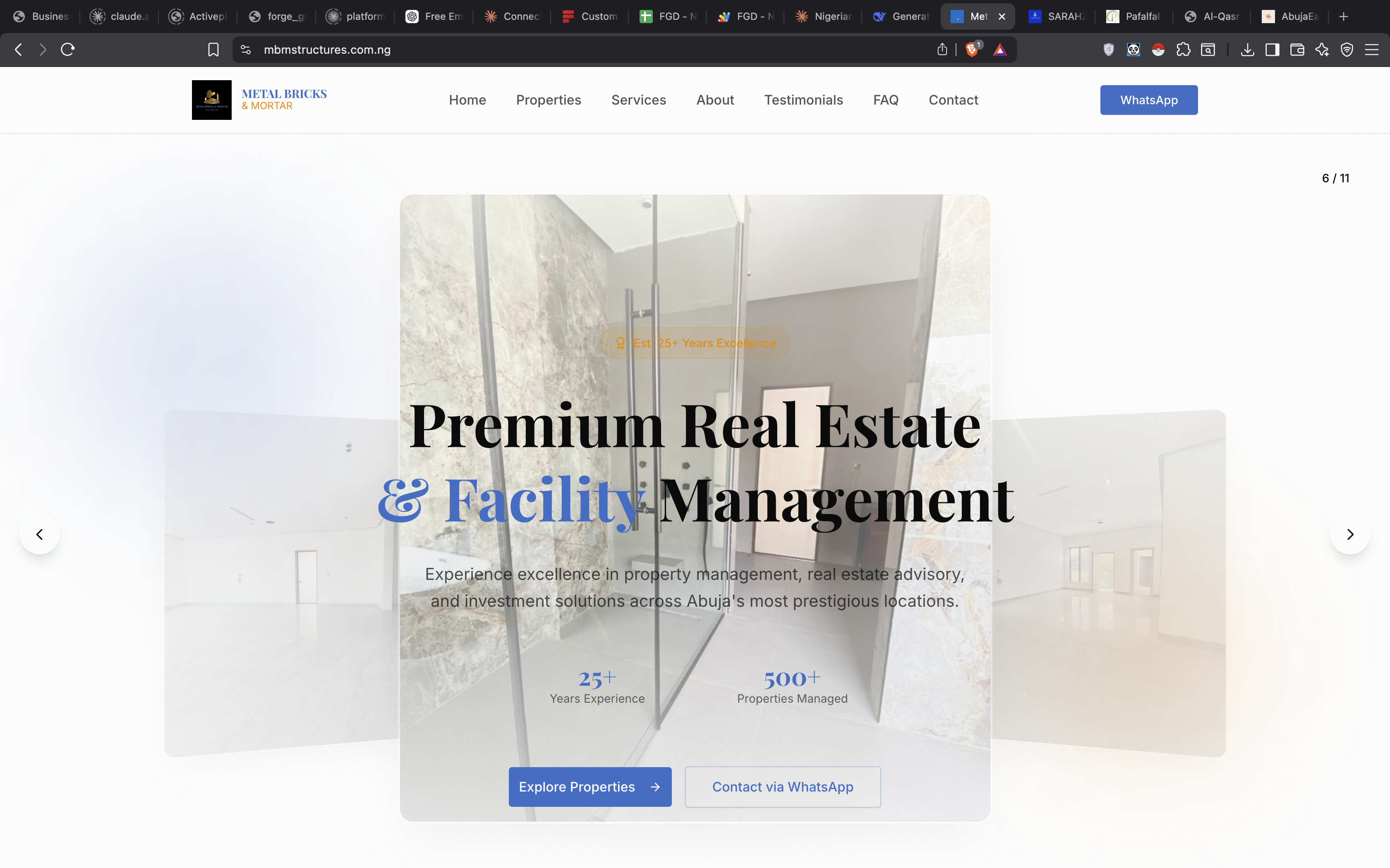 MBM Structures website - Construction & Engineering
